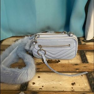 Rebecca Minkoff crossbody with faux fur strap